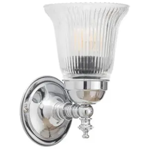 Lighting Inspirations Kline Wall Light Chrome with Zipper 23 Clear LOI3010090A
