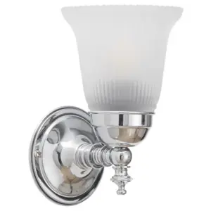 Lighting Inspirations Kline Wall Light Chrome with Zipper 23 Frost LOI3010091A