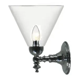 Lighting Inspirations Koscina Wall Light Chrome with Cono Clear LOI3010106A
