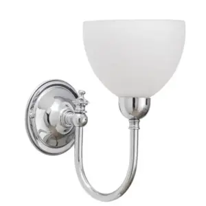 Lighting Inspirations Loxton Wall Light Chrome with Decatron Opal Matte LOI3010116A