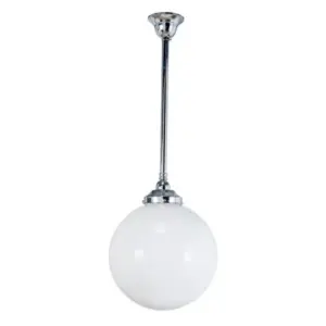 Lighting Inspirations Sphere 12 Opal Gloss on Rod Set 3/4 x 1/2m Chrome LOI3010194A