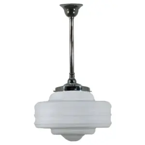 Lighting Inspirations Detroit Large Opal Matte on Rod Set 3/4 x 1/2m Chrome LOI3010196A