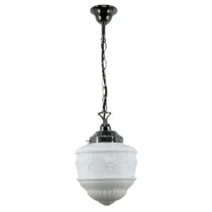 Lighting Inspirations Senator 8 On Single Chain Black Cloth Susp Chrome LOI3010221A
