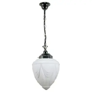 Lighting Inspirations Empire 8 Opal Matte on Single Chain Black Cloth Suspension Chrome LOI3010223A