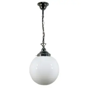Lighting Inspirations Sphere 10 Opal Gloss on Single Chain Suspension Chrome LOI3010235A