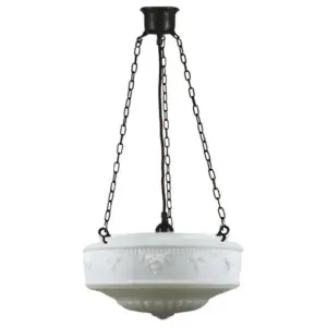 Lighting Inspirations Senator 14 Opal Matte on 3 Chain Suspension Patina LOI3020006A