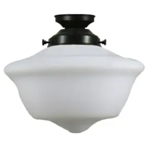 Lighting Inspirations Victorian Schoolhouse 12 Opal Matte Batten Fix Patina LOI3020024A