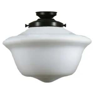 Lighting Inspirations Victorian Schoolhouse 16 Opal Matte Batten Fix Patina LOI3020040A