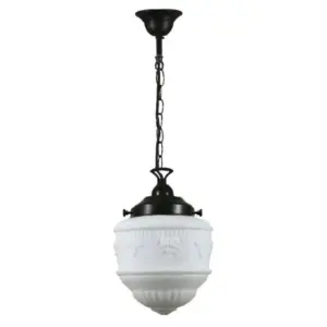 Lighting Inspirations Senator 8 Opal Matte Single Chain Suspension Patina LOI3020052A