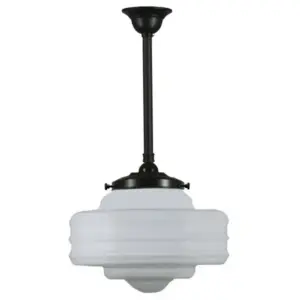 Lighting Inspirations Detroit Large Opal Matte on Rod Set 3/4 x 1/2m Patina LOI3020110A