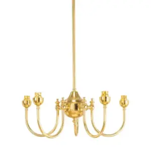 Lighting Inspirations Luke 5 Light Pendant Polished Brass Frame Only LOI3090293