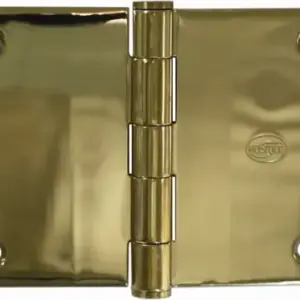 Superior Brass Broad Butt Hinge Fixed Pin inc screws PVD PB 100x125x3mm SUP15112