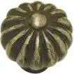 Superior Brass Knobs Fluted Iron Per 2 Matt Black 37mm SUP2091