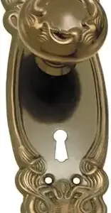 Superior Brass Scroll Knob Set Suits Old Style Skeleton Key 57mm SUP27168
