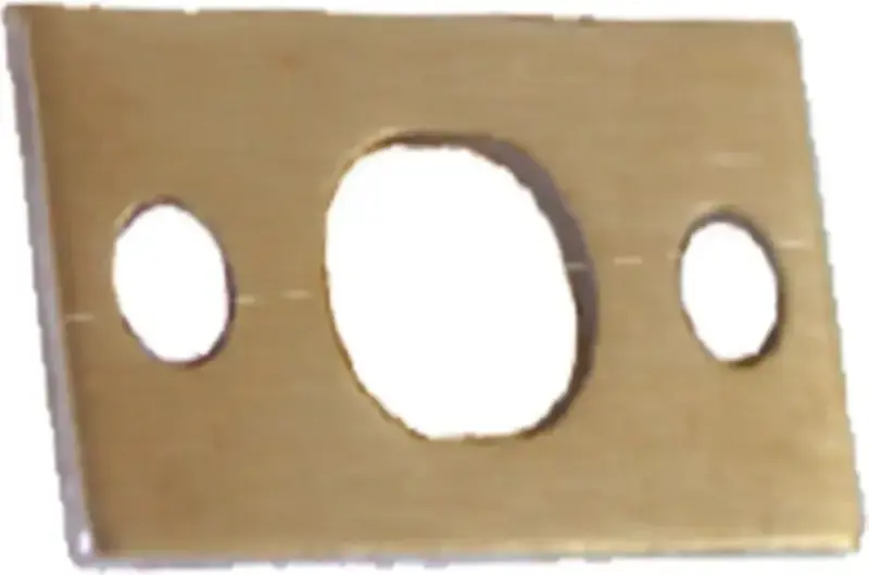 Superior Brass Flush or Barrel Bolt Flat Keeper ATQ 35x20 mm SUP29850