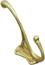 Superior Brass Hat Coat Hook PB 125mm SUP3045