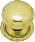 Superior Brass Round Cupboard Knob PB 20mm SUP3051