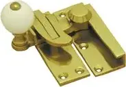 Superior Brass Sash Lock Porcelain Knob PB SUP3132