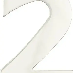 Superior Brass Architectural Numeral No2 316 PolSSteel 130mm SUP38912