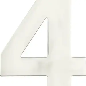 Superior Brass Architectural Numeral No4 316 PolSSteel 130mm SUP38914