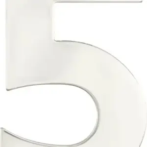 Superior Brass Architectural Numeral No5 316 PolSSteel 130mm SUP38915