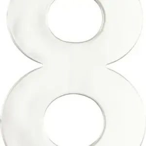 Superior Brass Architectural Numeral No8 316 PolSSteel 150mm SUP38928