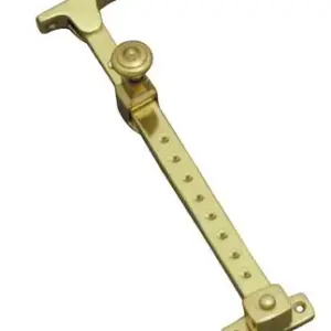 Superior Brass Casement Stay Telescopic Multiposition pin locking PB 300mm SUP4192