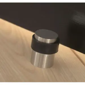 Superior Brass Door Stop Round Bolt Fix SS SC 40mm SUP43714