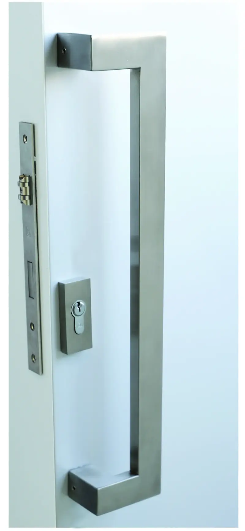 Superior Brass Entry Pull Handle 90mm Offset Slim Linear 316 SSS 330mm SUP43959