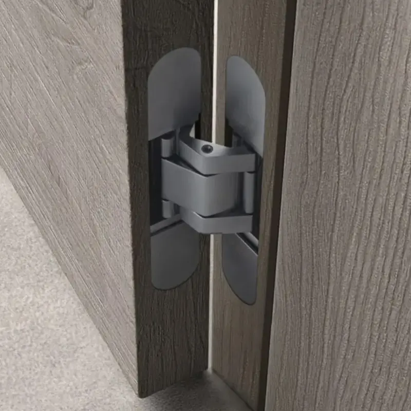 Superior Brass Concealed Hinge Satin Stainless Steel Finish 140x28mm SUP45225