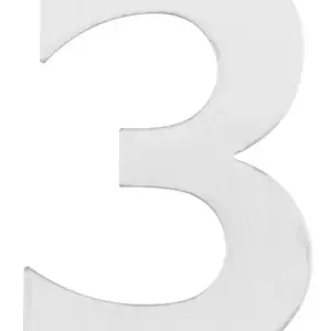 Superior Brass Architectural Numeral No3 316 SSteel 255mm SUP48933