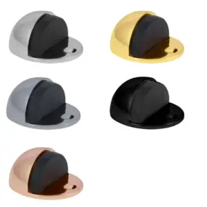Superior Brass Door Stop Oval Matt Black 50mm SUP53080
