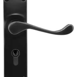 Superior Brass Lever Lock Entrance Set CC 476mm Black 150x42mm SUP53094A
