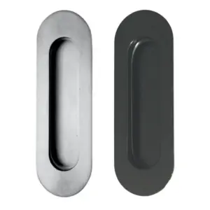 Superior Brass Flush Pull Oval Black 120x40mm SUP53744