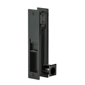 Superior Brass Integrated Flush Pull Sliding Door Passage Set Black 178x38 SUP53757