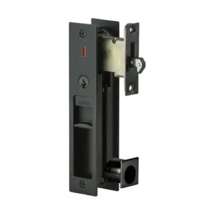 Superior Brass Integrated Flush Pull Sliding Door Entrance Set Black 178x38 SUP53759