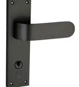 Superior Brass Lever Entrance Set CC 85mm Matt Black 215x57mm SUP53826E
