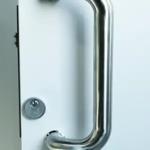 Superior Brass Entry Handle Double Black 300mm SUP53834