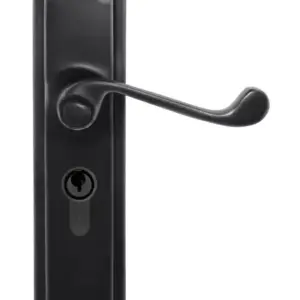 Superior Brass Lever Lock Entrance Set CC 476mm Black 200x50mm SUP54169A