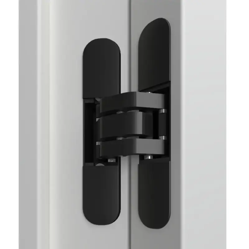 Superior Brass Concealed Hinge Black Finish 140x28mm SUP55225