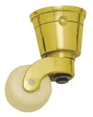Superior Brass Castor White Ceramic Cup PB 44mm SUP5525