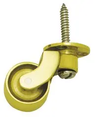 Superior Brass Castor Brass Wheel Screw PB 38mm SUP5574