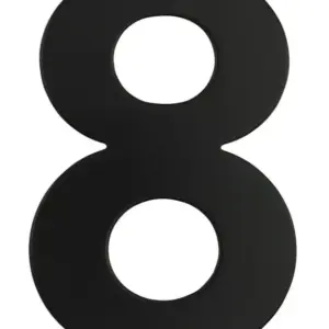Superior Brass Architectural Numeral No8 316 SSteel Black 225mm SUP58938