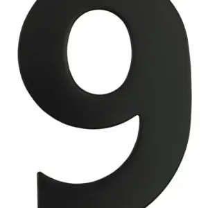 Superior Brass Architectural Numeral No9 316 SSteel Black 225mm SUP58939