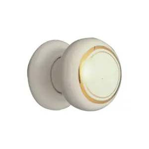 Superior Brass Porcelain Knob Wh Gr Per 2 32mm SUP8031