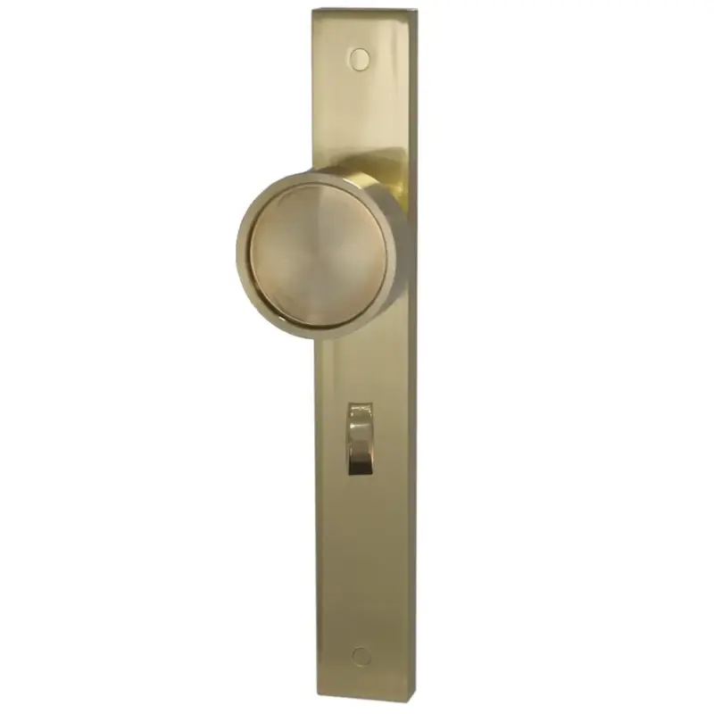 Superior Brass Builders Choice Designer Knob Set Satin Brass 225mm Privacy SUP93677P