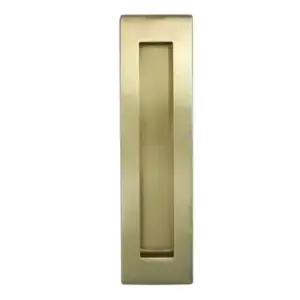 Superior Brass Rectangle Flush Pull Satin Brass 150x50mm SUP93749