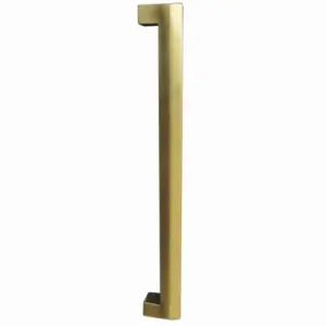 Superior Brass Entry Handle Offset Tapered Face Double Satin Brass 625mm SUP93929