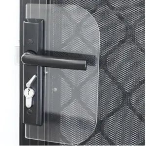 Superior Brass Lock Guard Security Screen Doors Thru Fix Clear Acrylic SUP9924